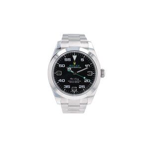 B&P Rolex Air-King 116900 40mm Black Arabic Dial Arabic Bezel Band